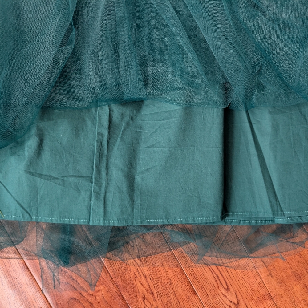 Trish Scully Child ALLESSANDRA DRESS EMERALD Green Tulle Short Sleeve NWT Size 8 - Picture 5 of 9